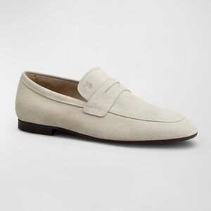 Tod’s men's mocassino cuoio suede penny loafers